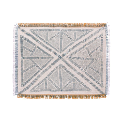 Dash and Ash Maria azul marino Throw Blanket