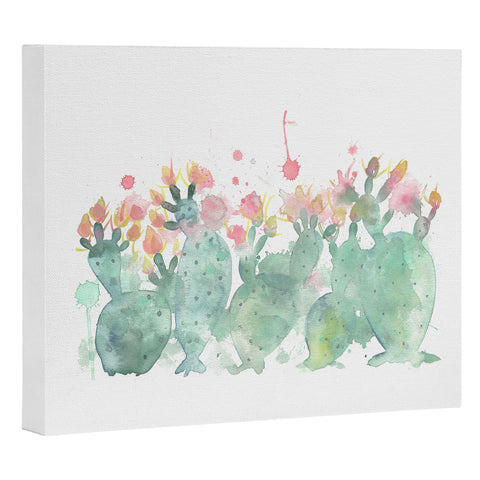 Dash and Ash Messy cactus Art Canvas