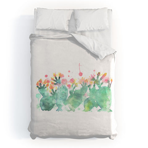 Dash and Ash Messy cactus Duvet Cover