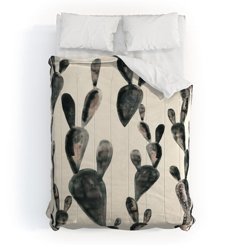 Dash and Ash Midnight Cacti Comforter