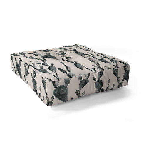Dash and Ash Midnight Cacti Floor Pillow Square