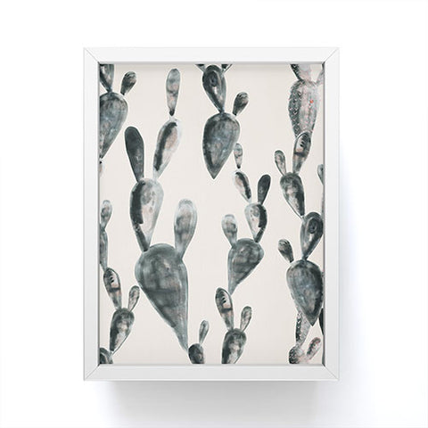 Dash and Ash Midnight Cacti Framed Mini Art Print