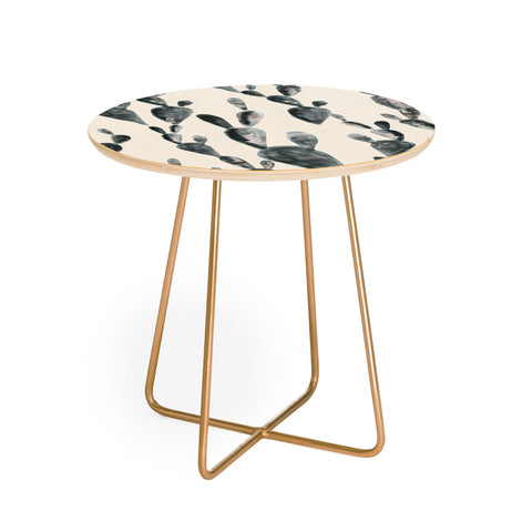 Dash and Ash Midnight Cacti Round Side Table