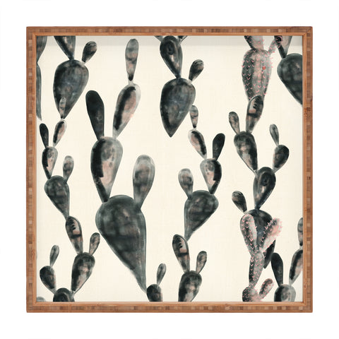 Dash and Ash Midnight Cacti Square Tray