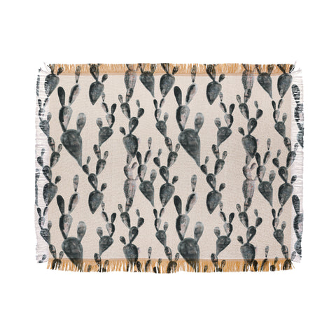 Dash and Ash Midnight Cacti Throw Blanket