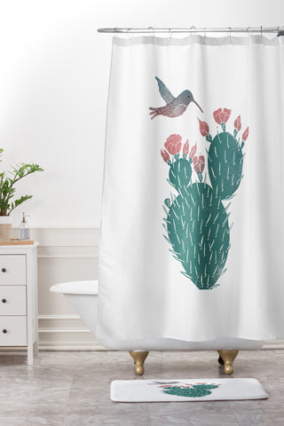 Dash and Ash Morning side Shower Curtain And Mat