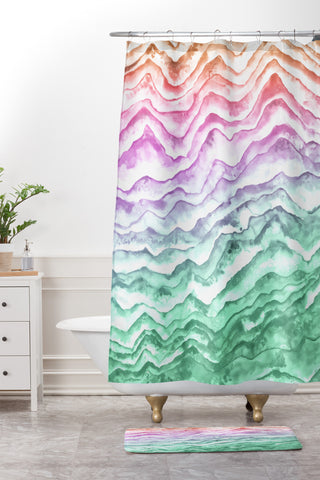 Dash and Ash Mountaineer Shower Curtain And Mat