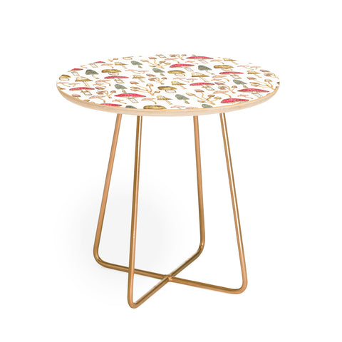 Dash and Ash Mushrooms Round Side Table