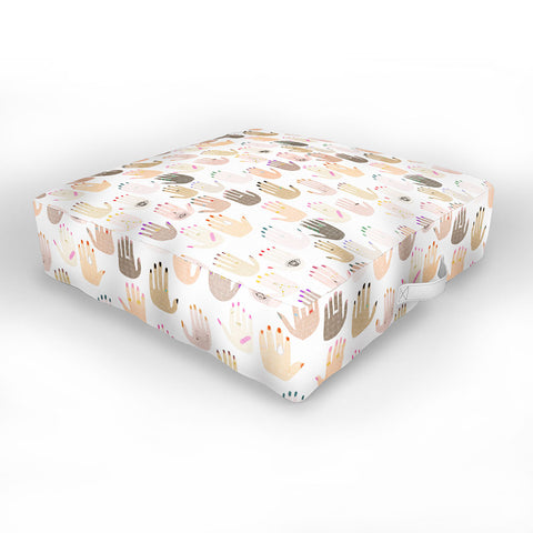 Dash and Ash My Kinda Hands Outdoor Floor Cushion