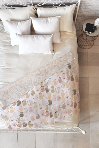 Dash and Ash My Kinda Hands Fleece Throw Blanket