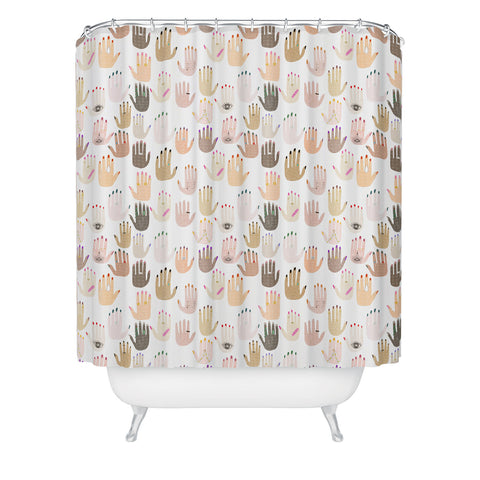 Dash and Ash My Kinda Hands Shower Curtain