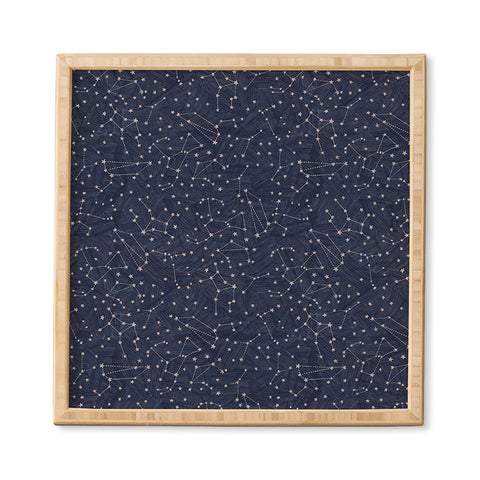 Dash and Ash Nights Sky in Navy Framed Wall Art