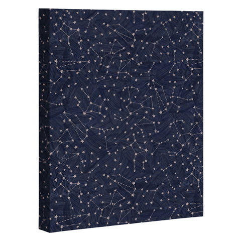 Dash and Ash Nights Sky in Navy Art Canvas
