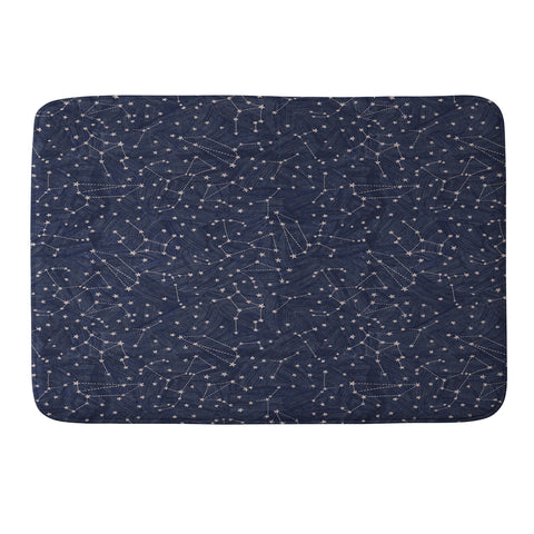 Dash and Ash Nights Sky in Navy Memory Foam Bath Mat