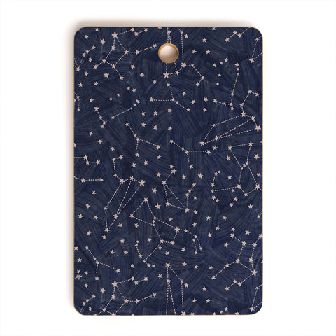 Dash and Ash Nights Sky in Navy Cutting Board Rectangle