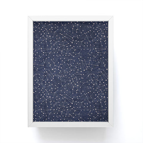 Dash and Ash Nights Sky in Navy Framed Mini Art Print