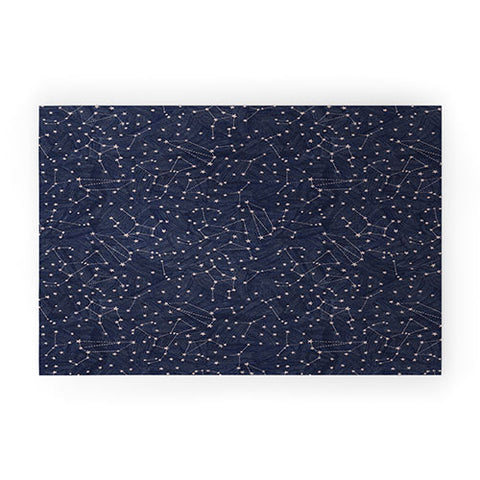 Dash and Ash Nights Sky in Navy Welcome Mat