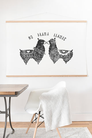 Dash and Ash No Drama Llamas Art Print And Hanger