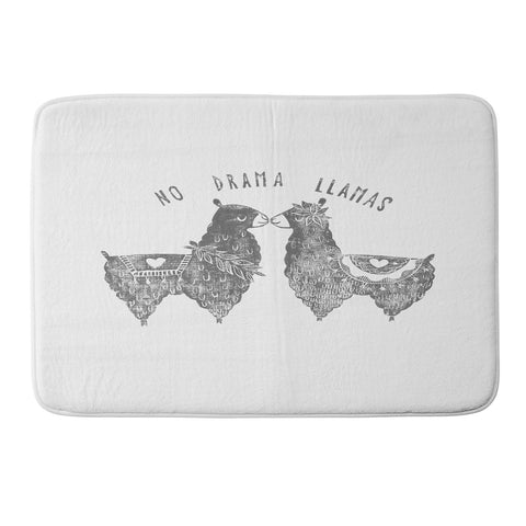 Dash and Ash No Drama Llamas Memory Foam Bath Mat