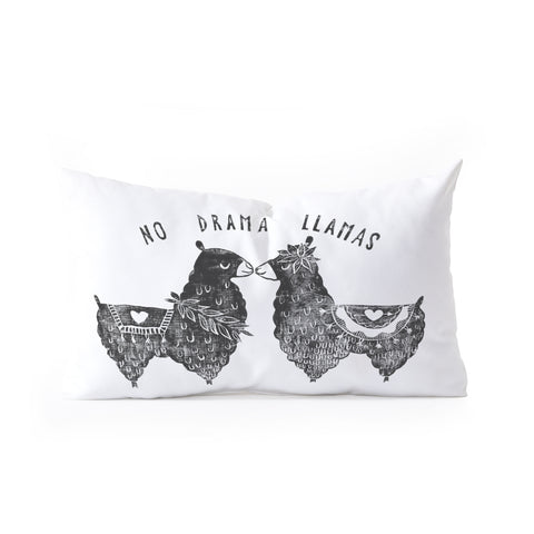 Dash and Ash No Drama Llamas Oblong Throw Pillow