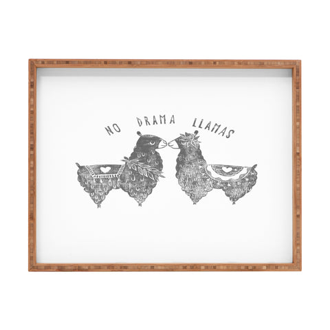 Dash and Ash No Drama Llamas Rectangular Tray