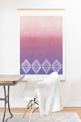 Dash and Ash ombre heart love Art Print And Hanger