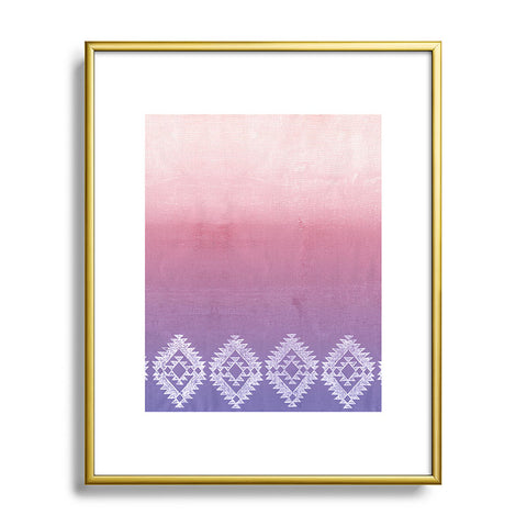 Dash and Ash ombre heart love Metal Framed Art Print