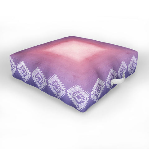 Dash and Ash ombre heart love Outdoor Floor Cushion