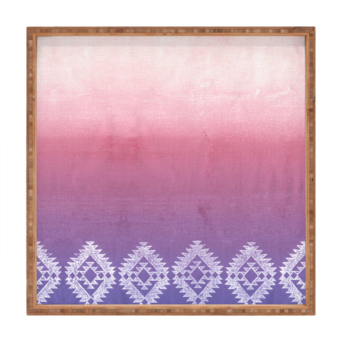 Dash and Ash ombre heart love Square Tray