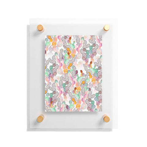 Dash and Ash Over the Rainbow Cactus Floating Acrylic Print