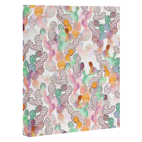 Dash and Ash Over the Rainbow Cactus Art Canvas