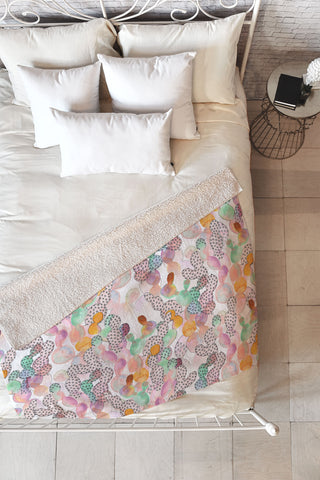 Dash and Ash Over the Rainbow Cactus Fleece Throw Blanket