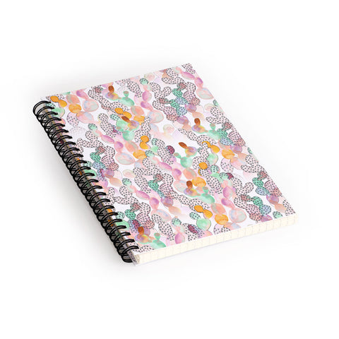 Dash and Ash Over the Rainbow Cactus Spiral Notebook