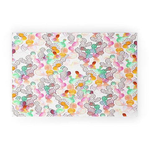 Dash and Ash Over the Rainbow Cactus Welcome Mat