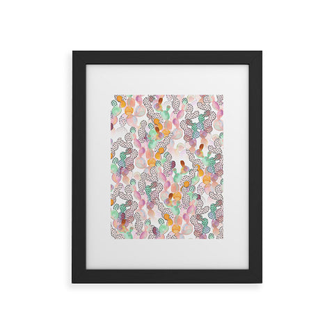 Dash and Ash Over the Rainbow Cactus Framed Art Print