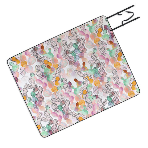 Dash and Ash Over the Rainbow Cactus Picnic Blanket