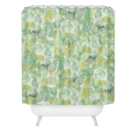 Dash and Ash Paddle Cactus Shower Curtain