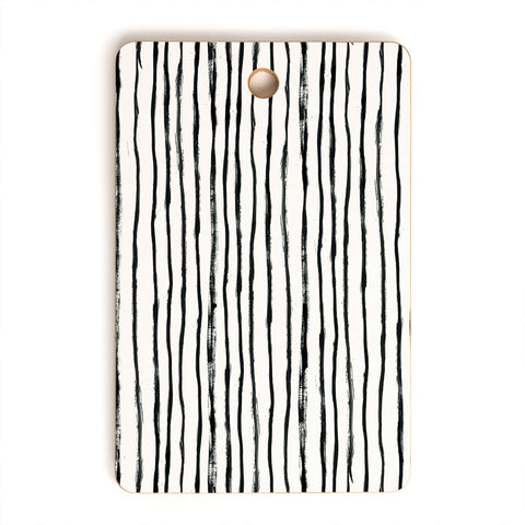 Dash and Ash Painted Stripes Cutting Board Rectangle