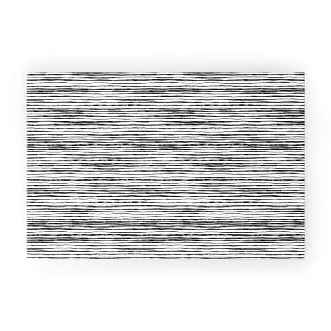 Dash and Ash Painted Stripes Welcome Mat