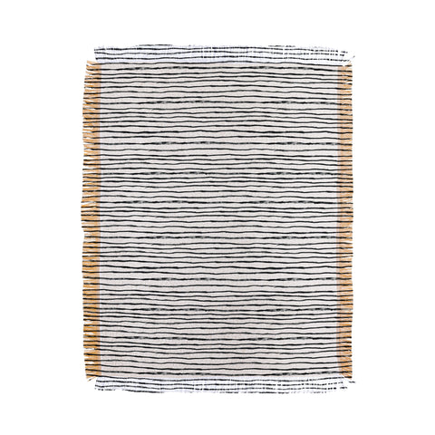 Dash and Ash Painted Stripes Throw Blanket
