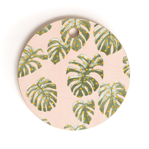 Dash and Ash Palm Oasis Cutting Board Round
