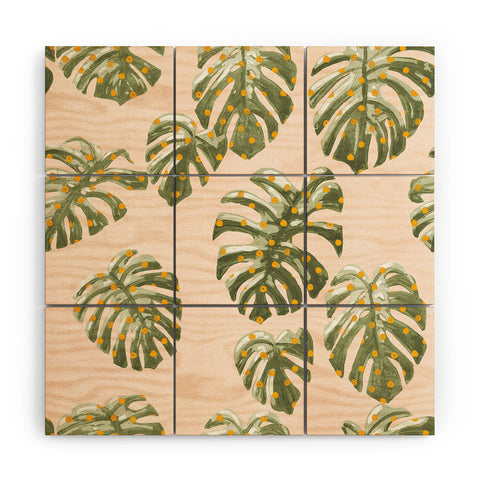 Dash and Ash Palm Oasis Wood Wall Mural