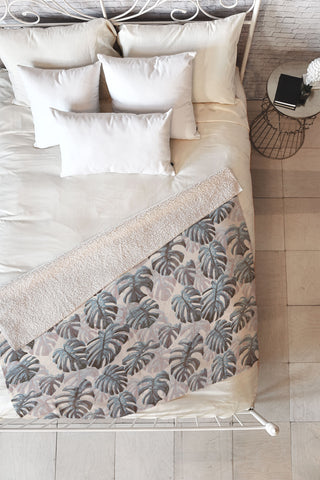 Dash and Ash Palm Springs Blues Fleece Throw Blanket