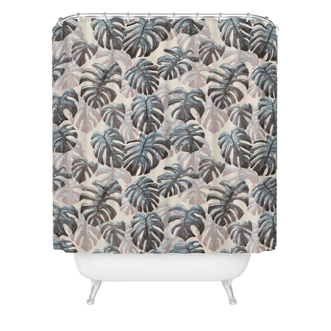 Dash and Ash Palm Springs Blues Shower Curtain