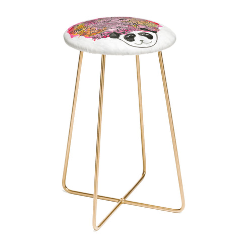 Dash and Ash Panda Flowers Counter Stool