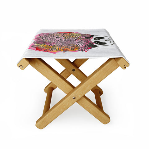 Dash and Ash Panda Flowers Folding Stool