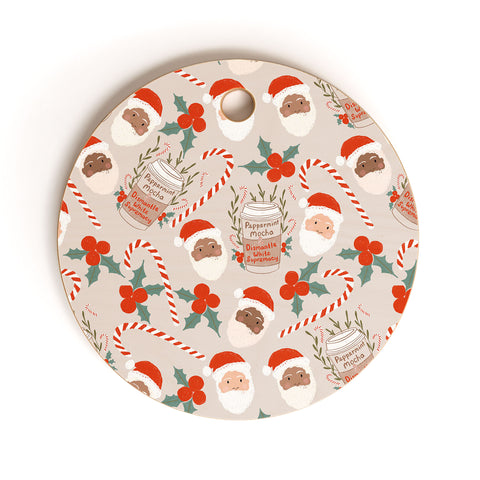 Dash and Ash Peppermint Mocha Cutting Board Round