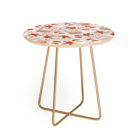 Dash and Ash Peppermint Mocha Round Side Table