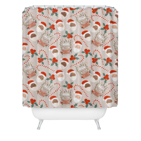 Dash and Ash Peppermint Mocha Shower Curtain