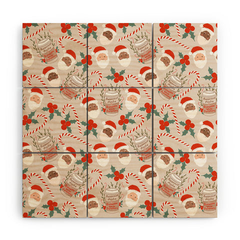 Dash and Ash Peppermint Mocha Wood Wall Mural